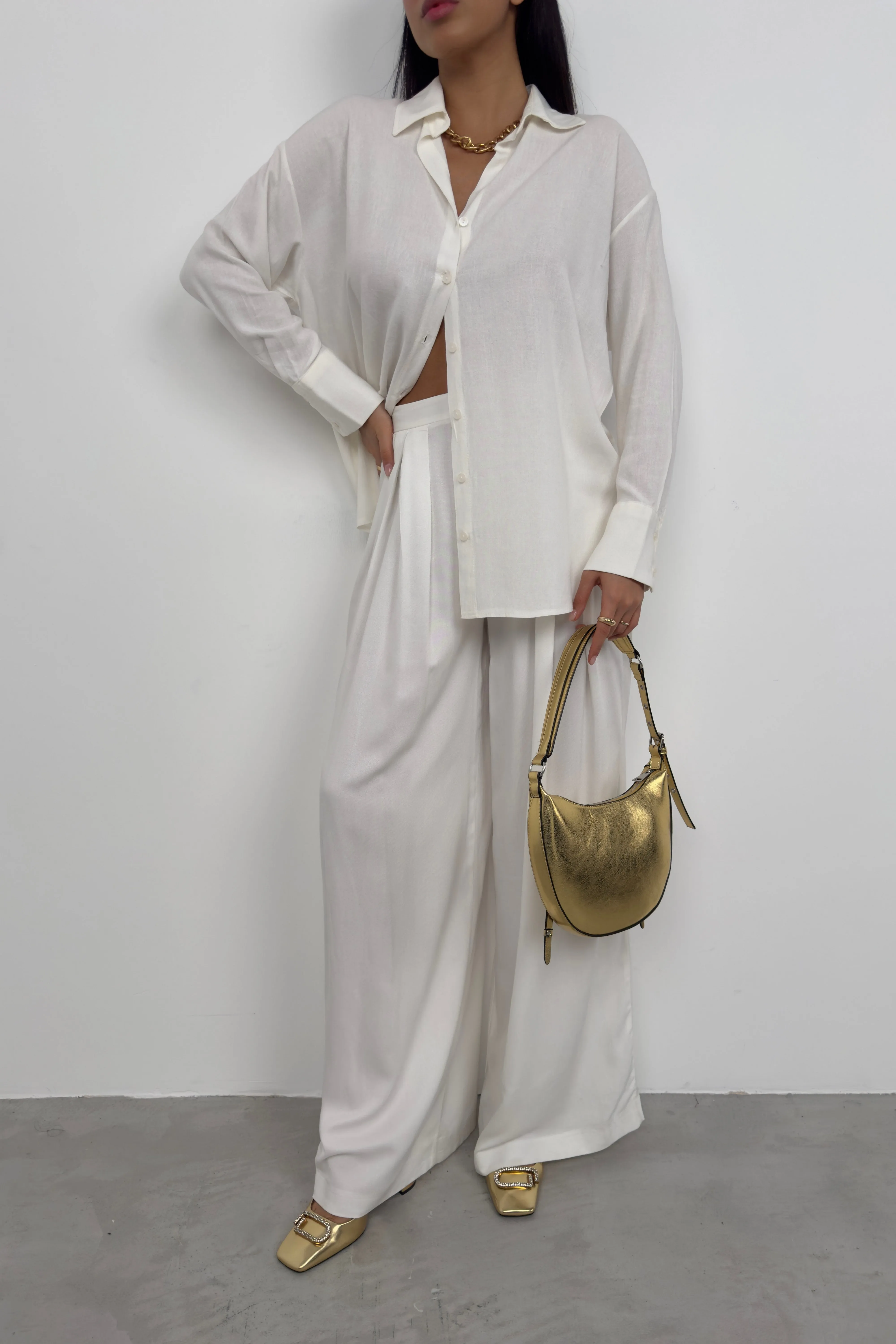Oversize Linen Blouse