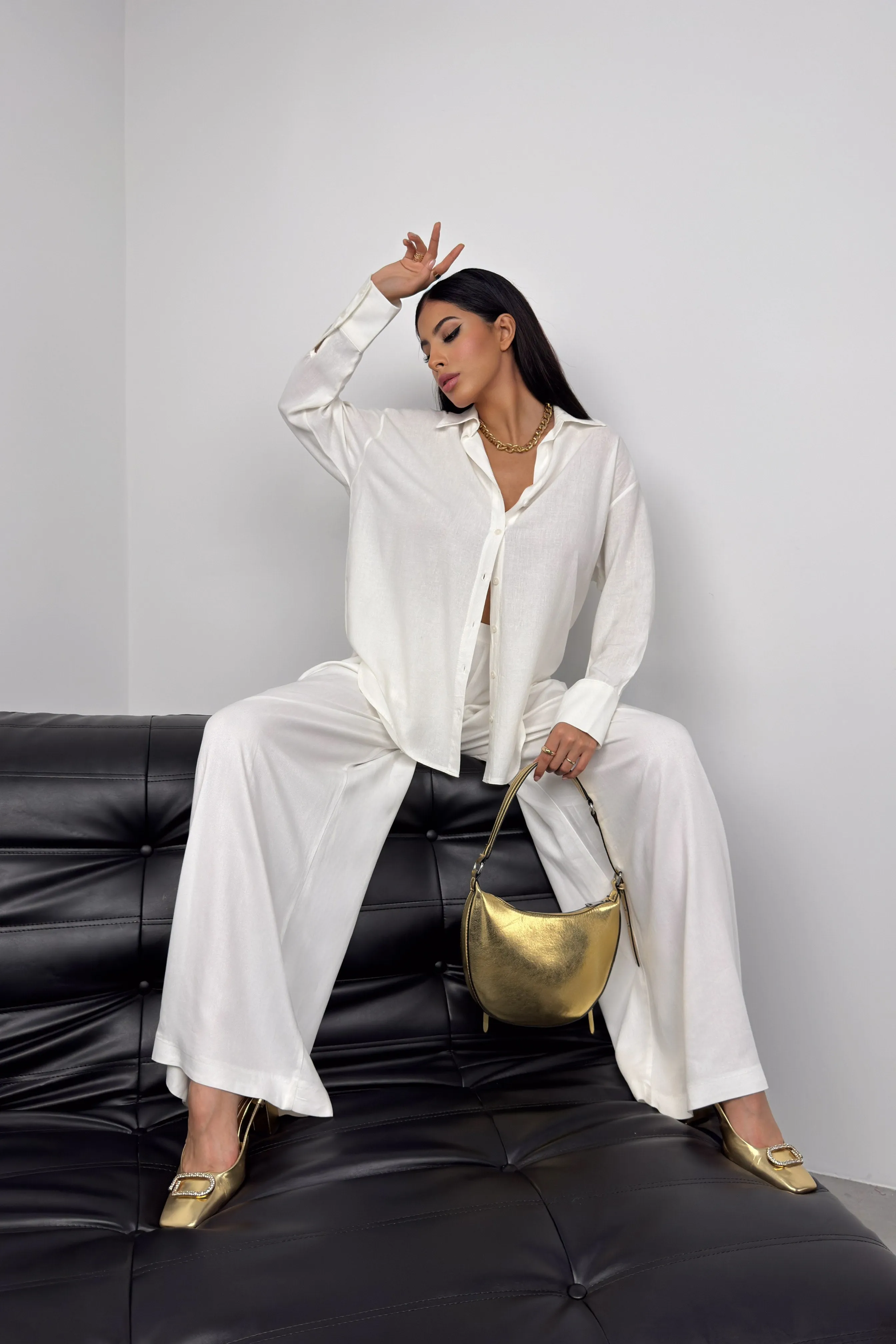 Oversize Linen Blouse