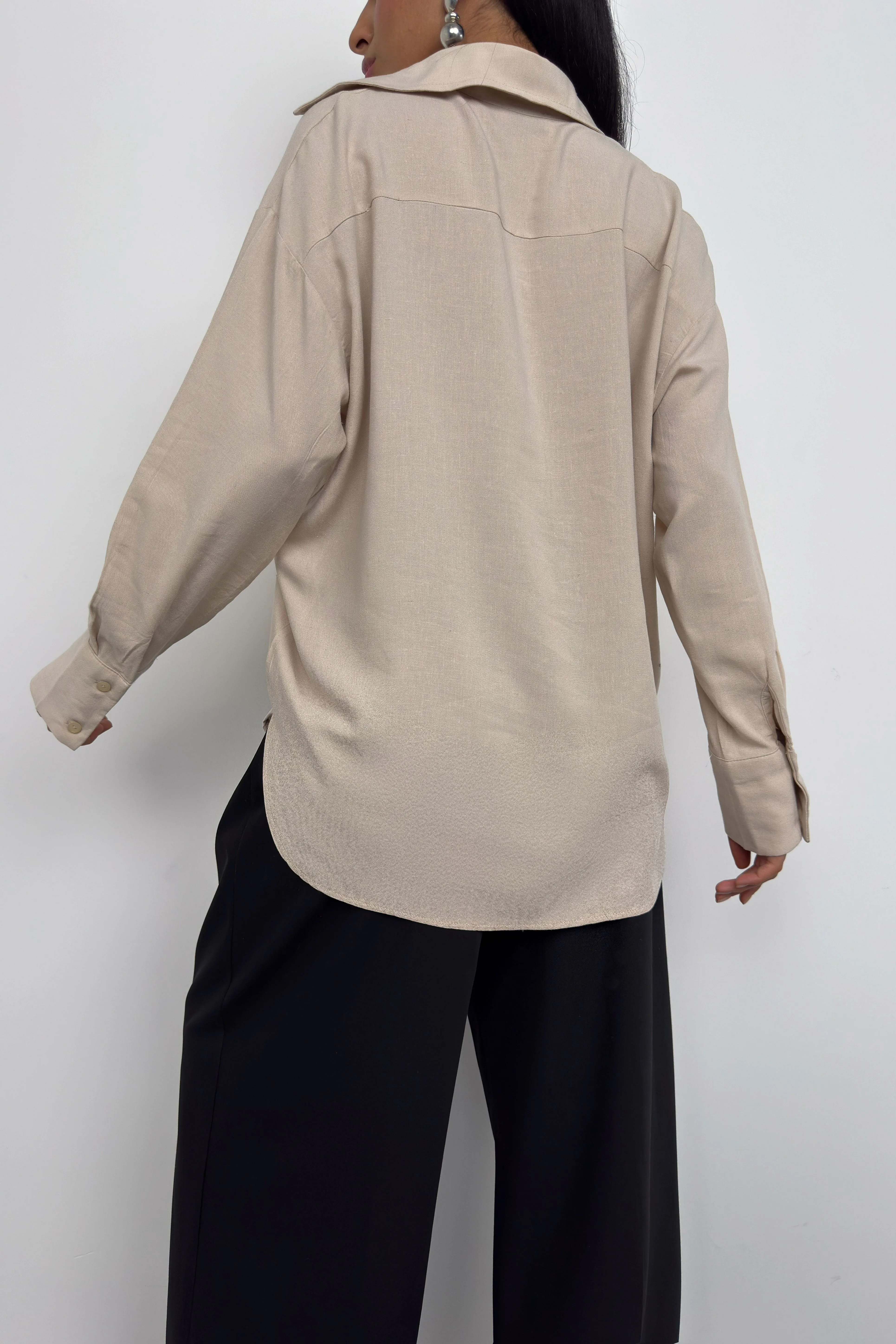 Oversize Linen Blouse