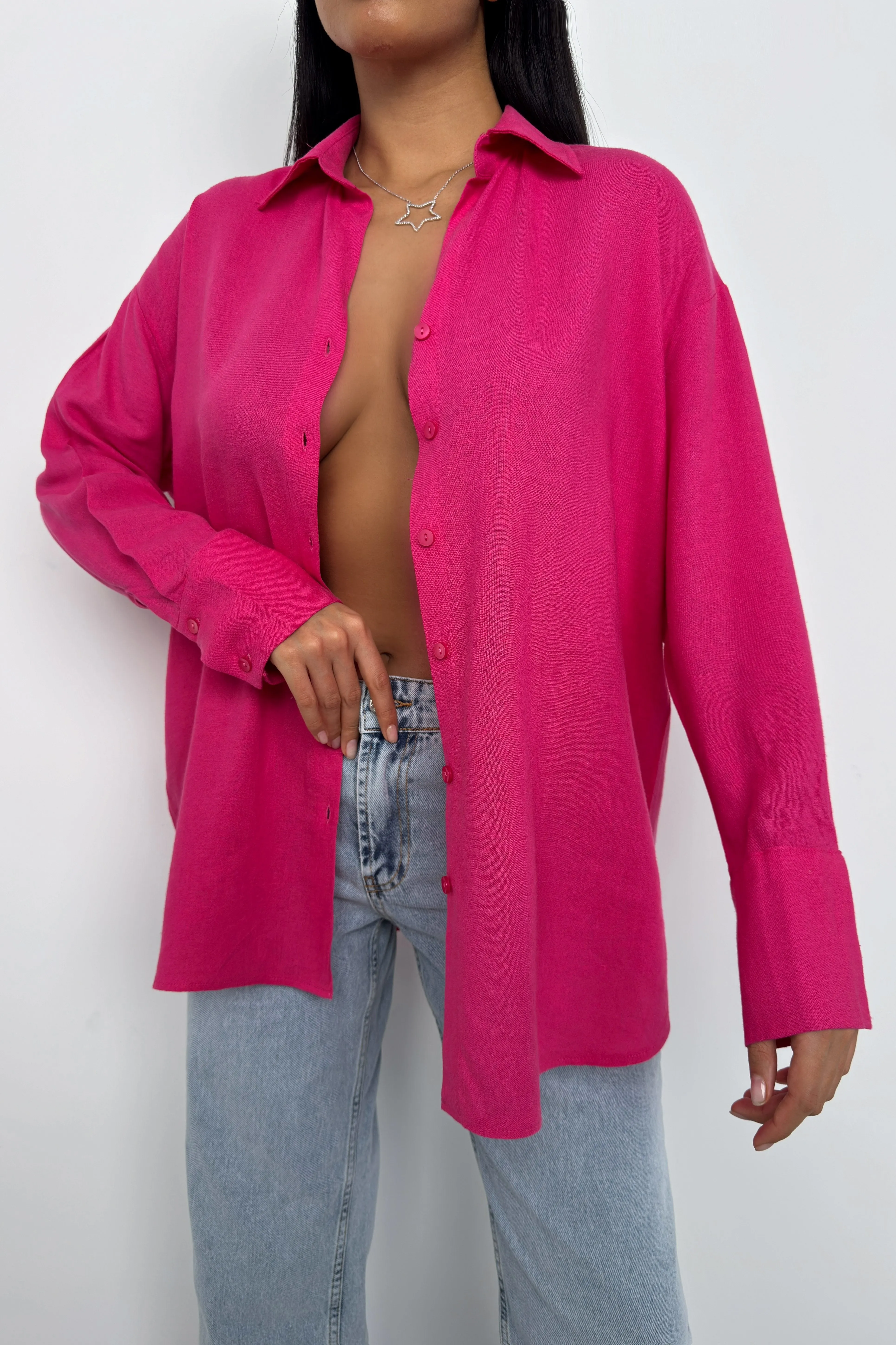 Oversize Linen Blouse