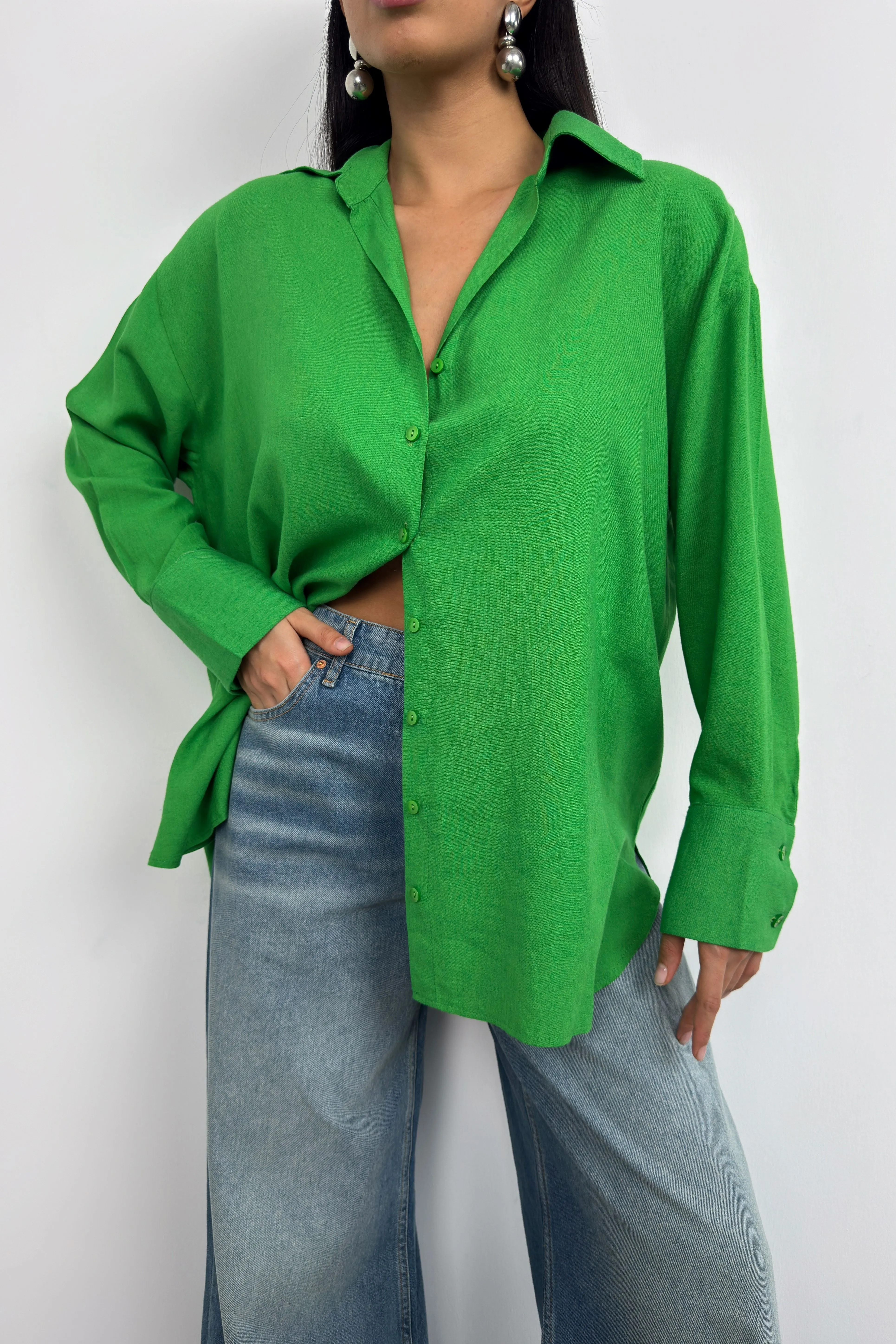 Oversize Linen Blouse
