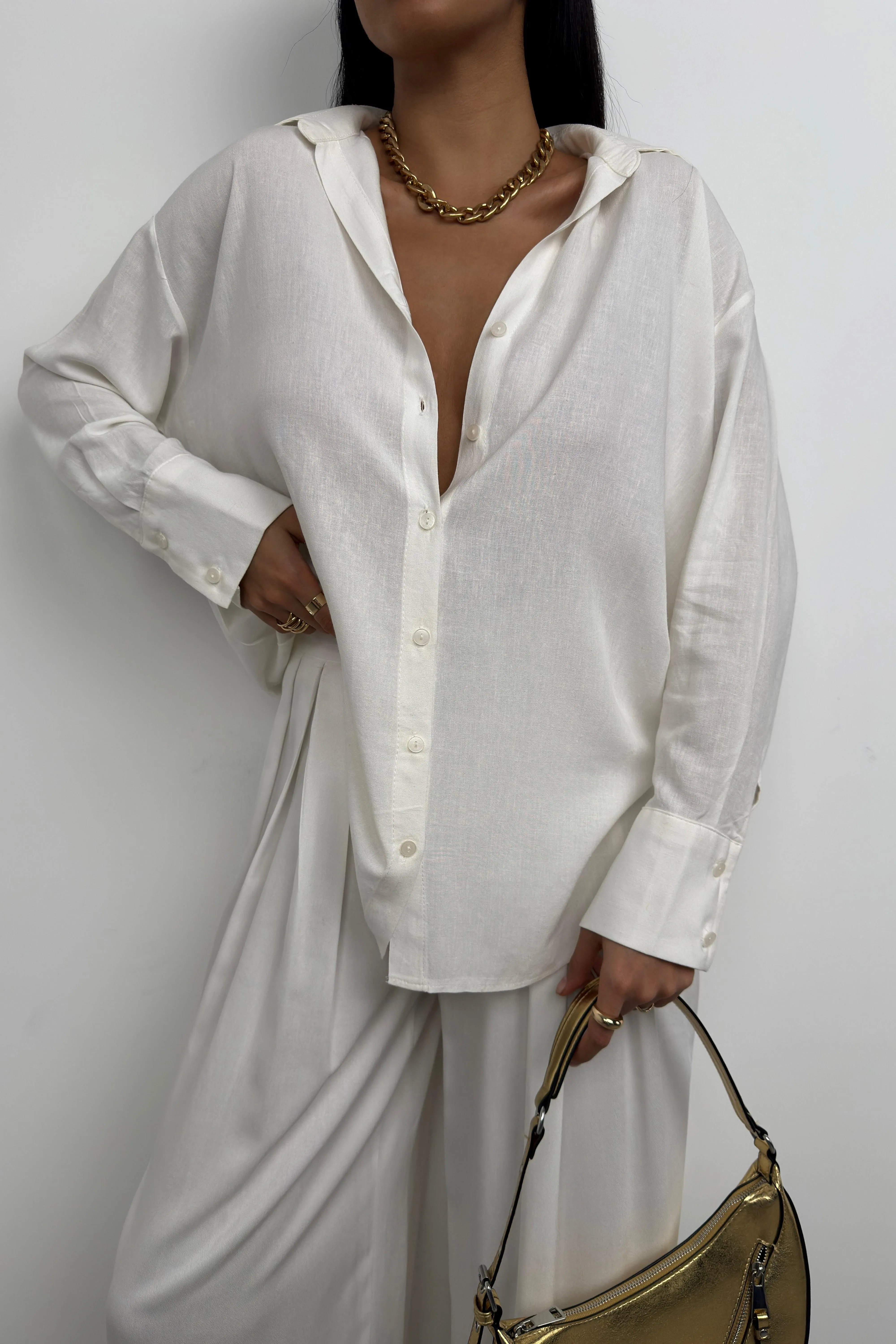Oversize Linen Blouse