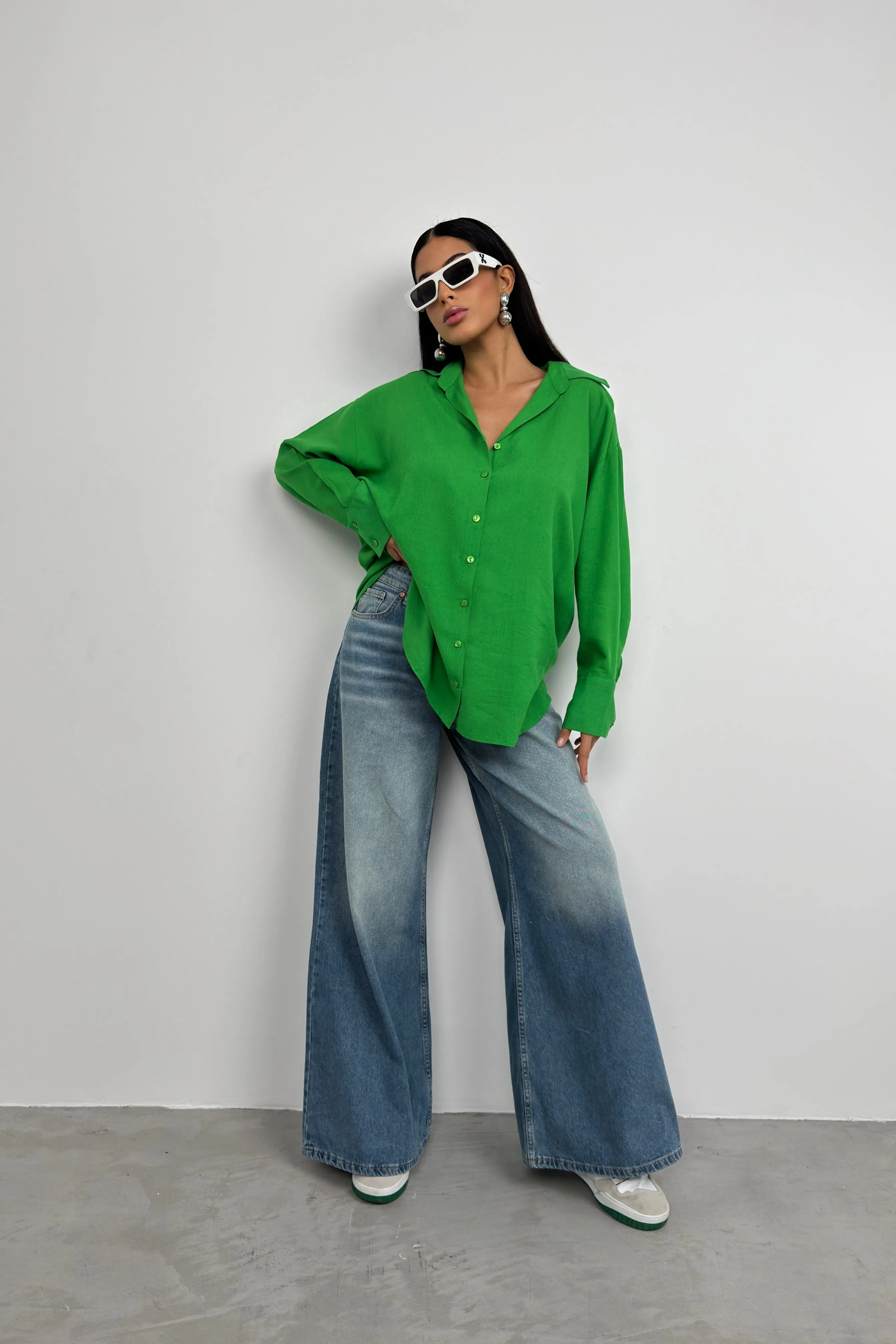 Oversize Linen Blouse