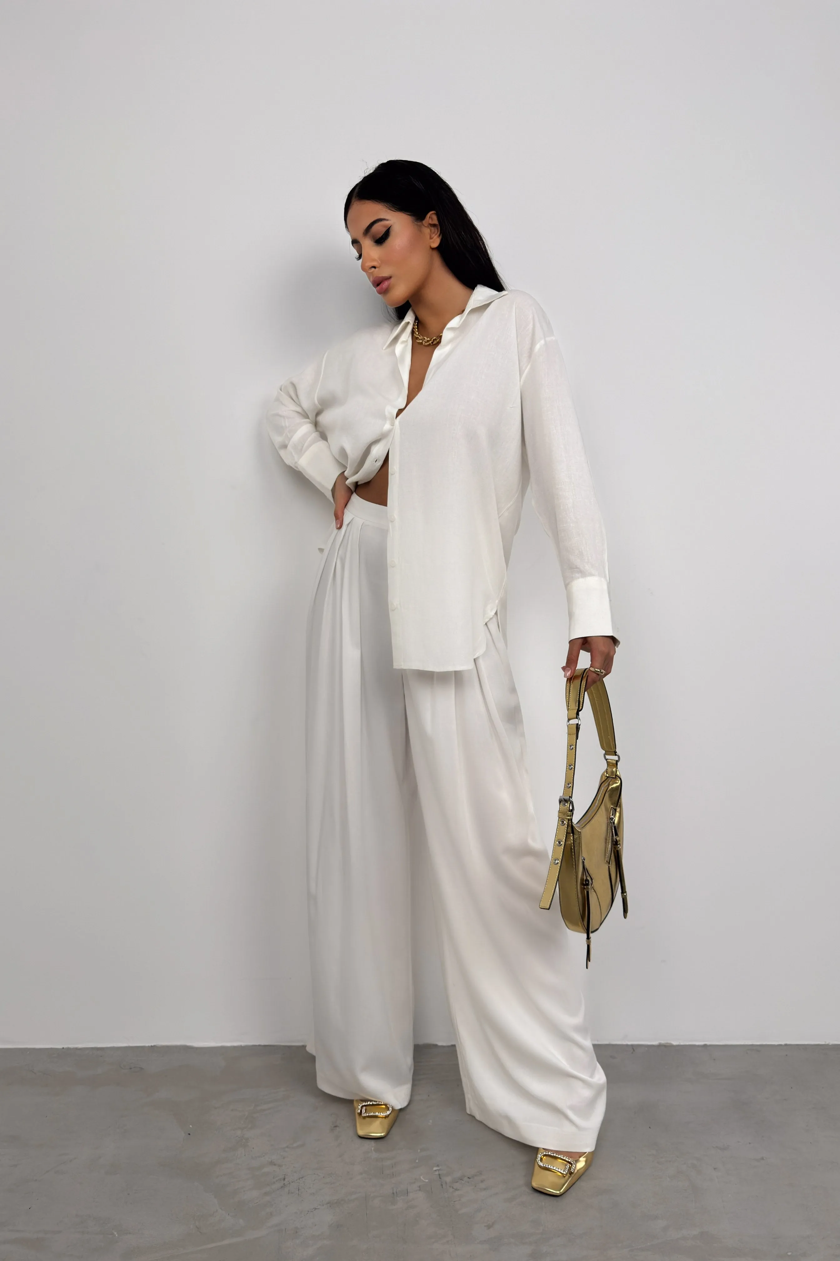 Oversize Linen Blouse