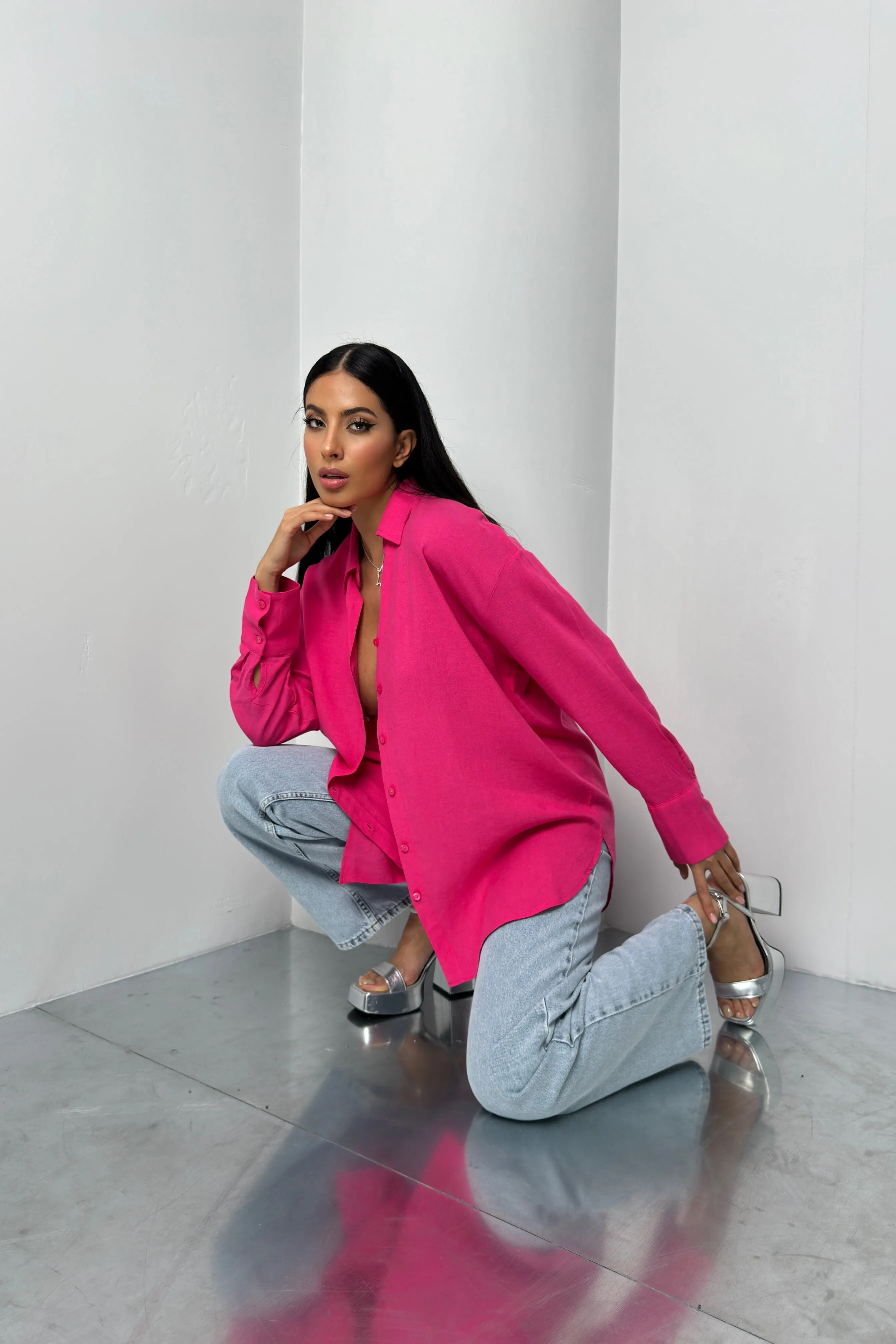 Oversize Linen Blouse