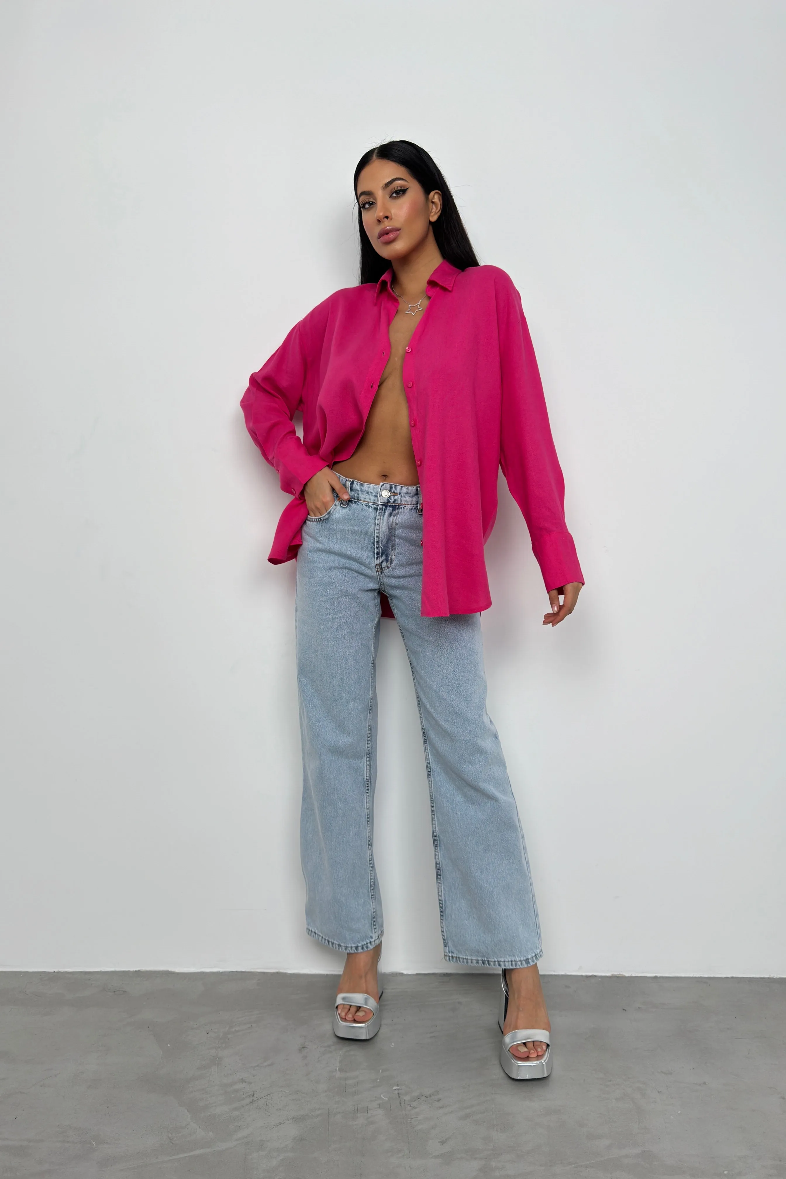 Oversize Linen Blouse