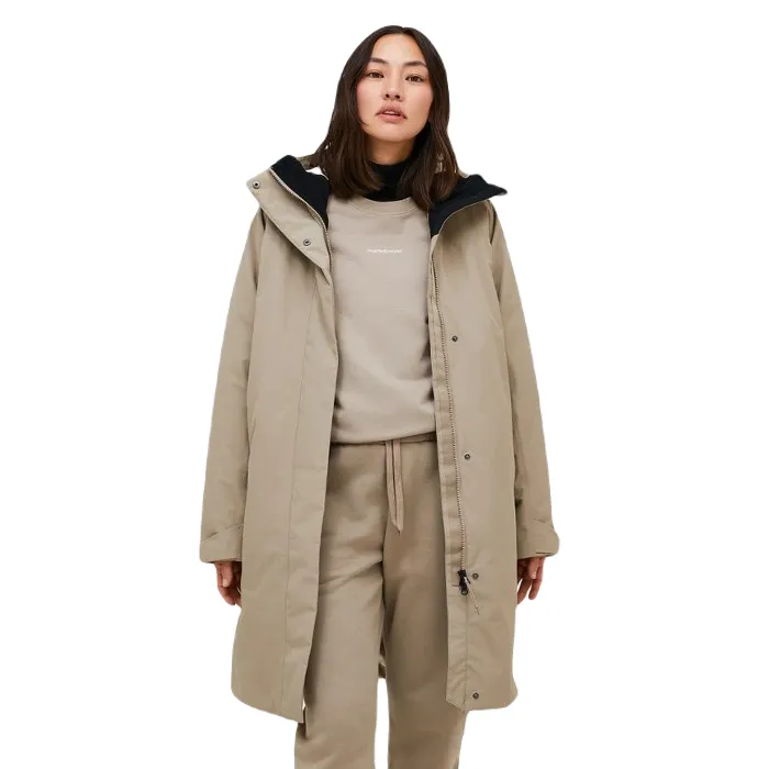 PEAK PERFORMANCE W TREELINE INSULATED PARKA JAS - AVID BEIGE