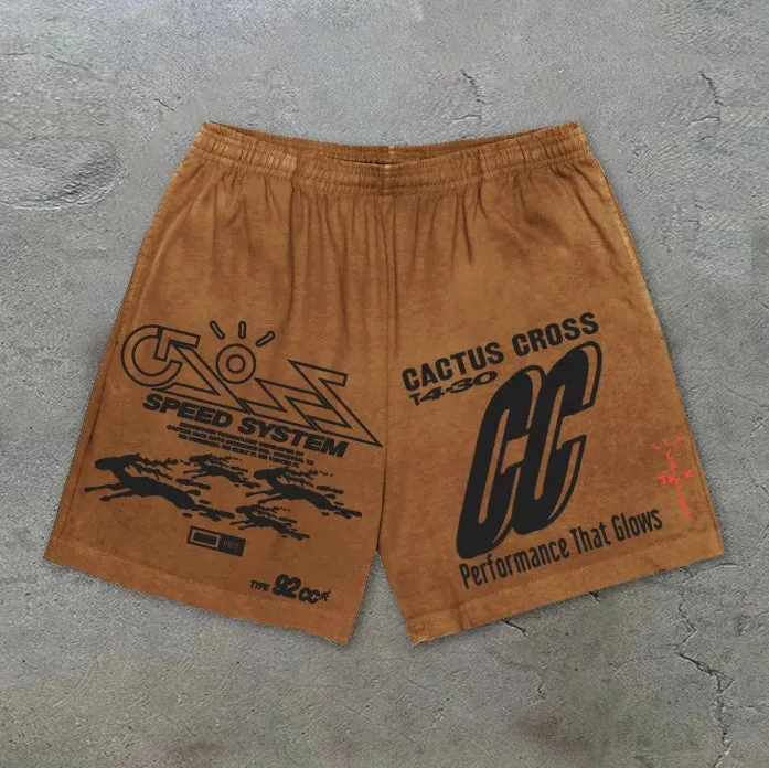 Retro fashion trendy casual shorts