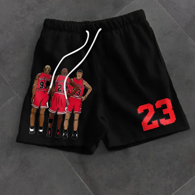 Retro hip hop trendy sports basketball shorts