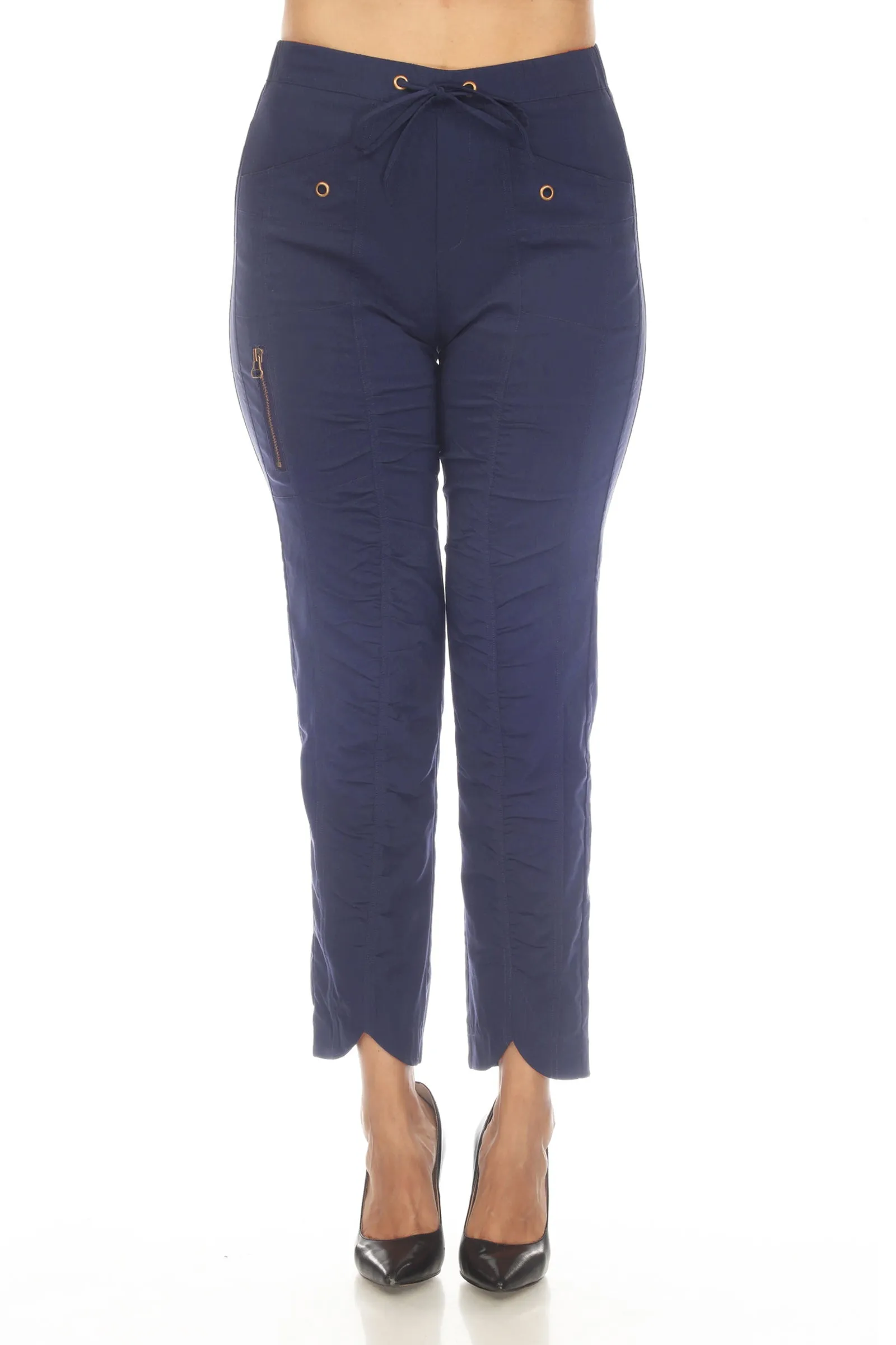 Ruched Scallop Cargo Pants