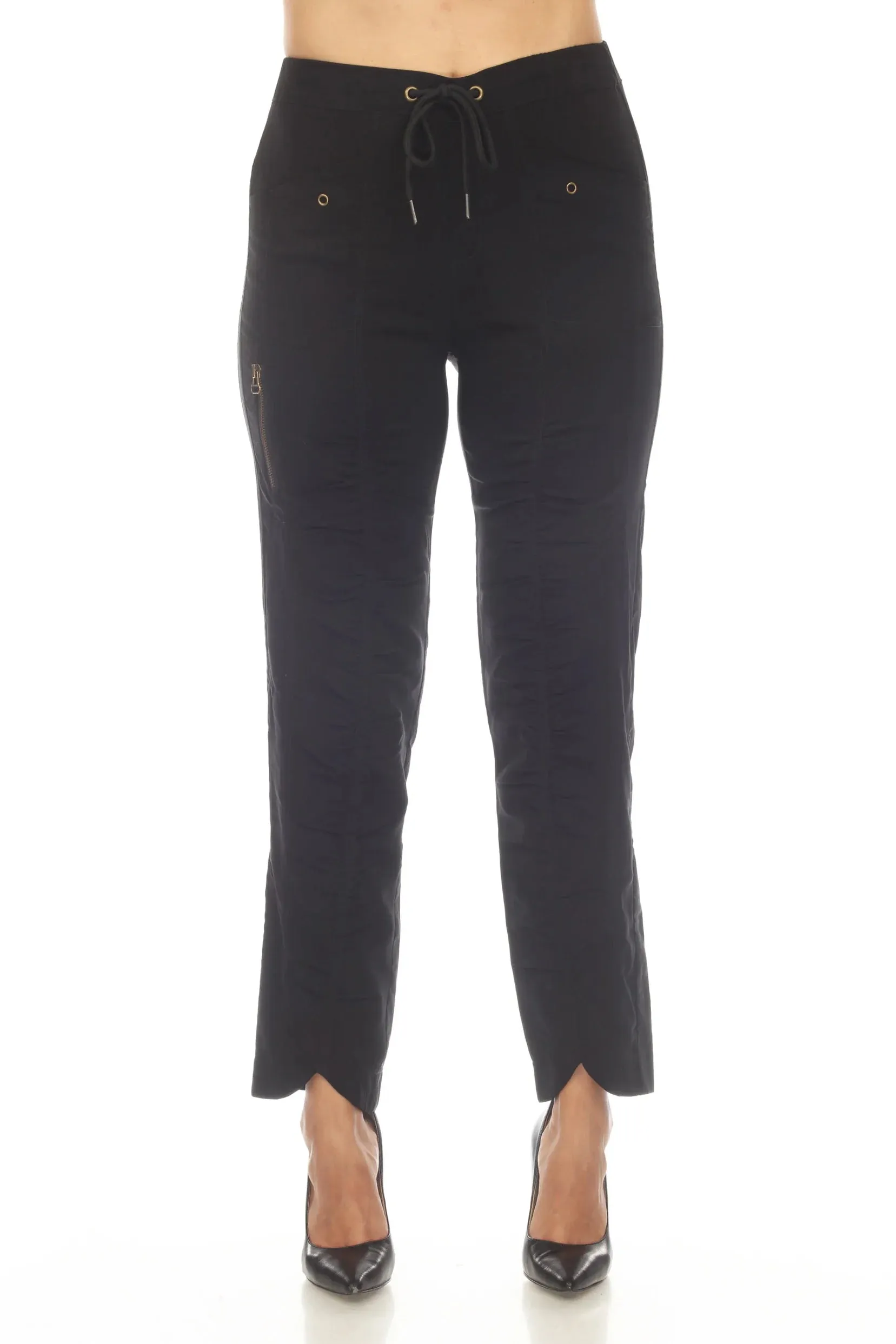 Ruched Scallop Cargo Pants