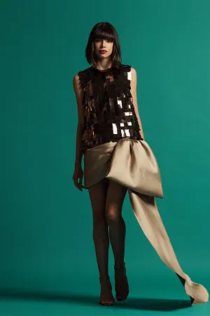 Sequin Sleeveless Top with Mini Skirt