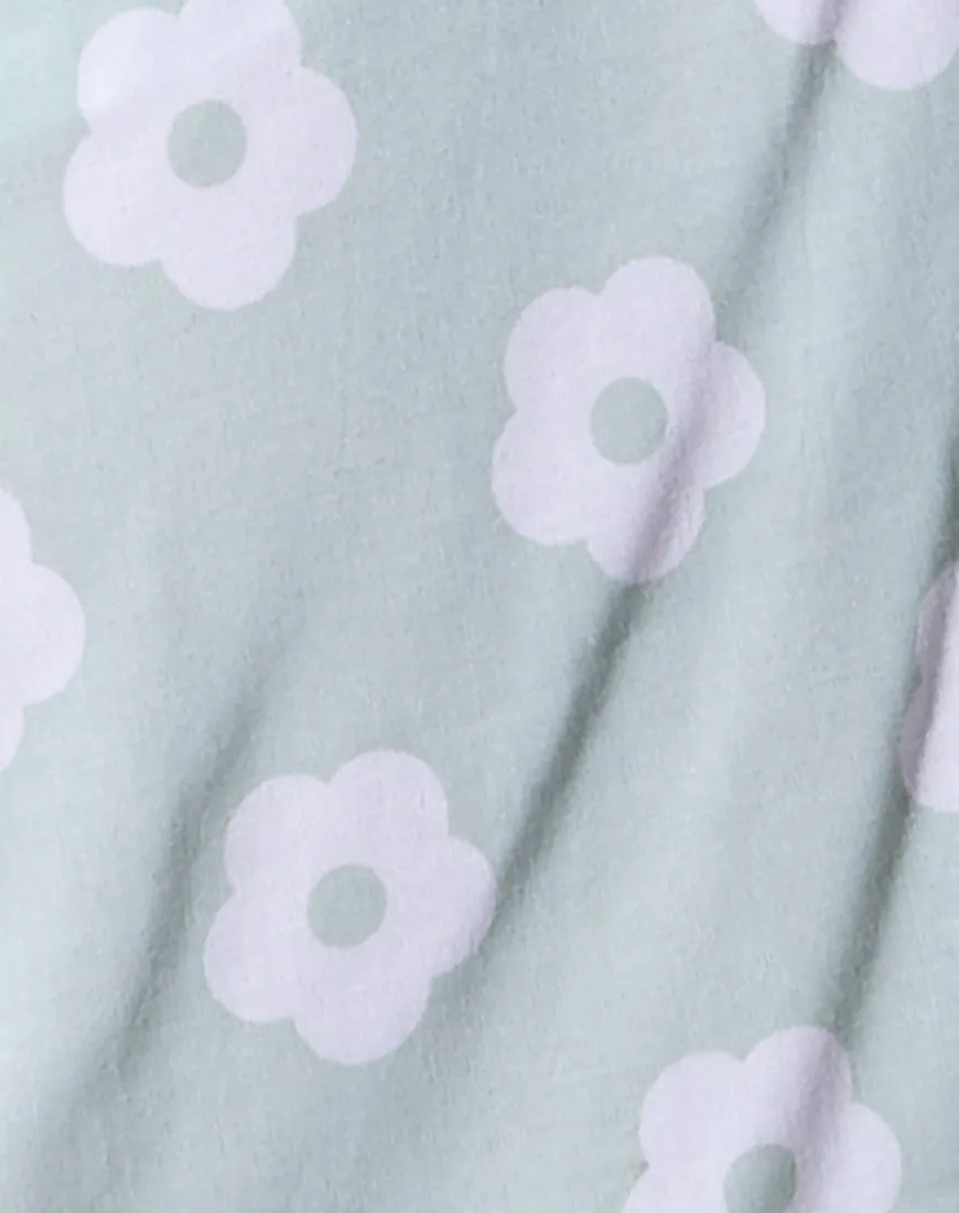 Sheny Mini Skirt in Sage Daisy