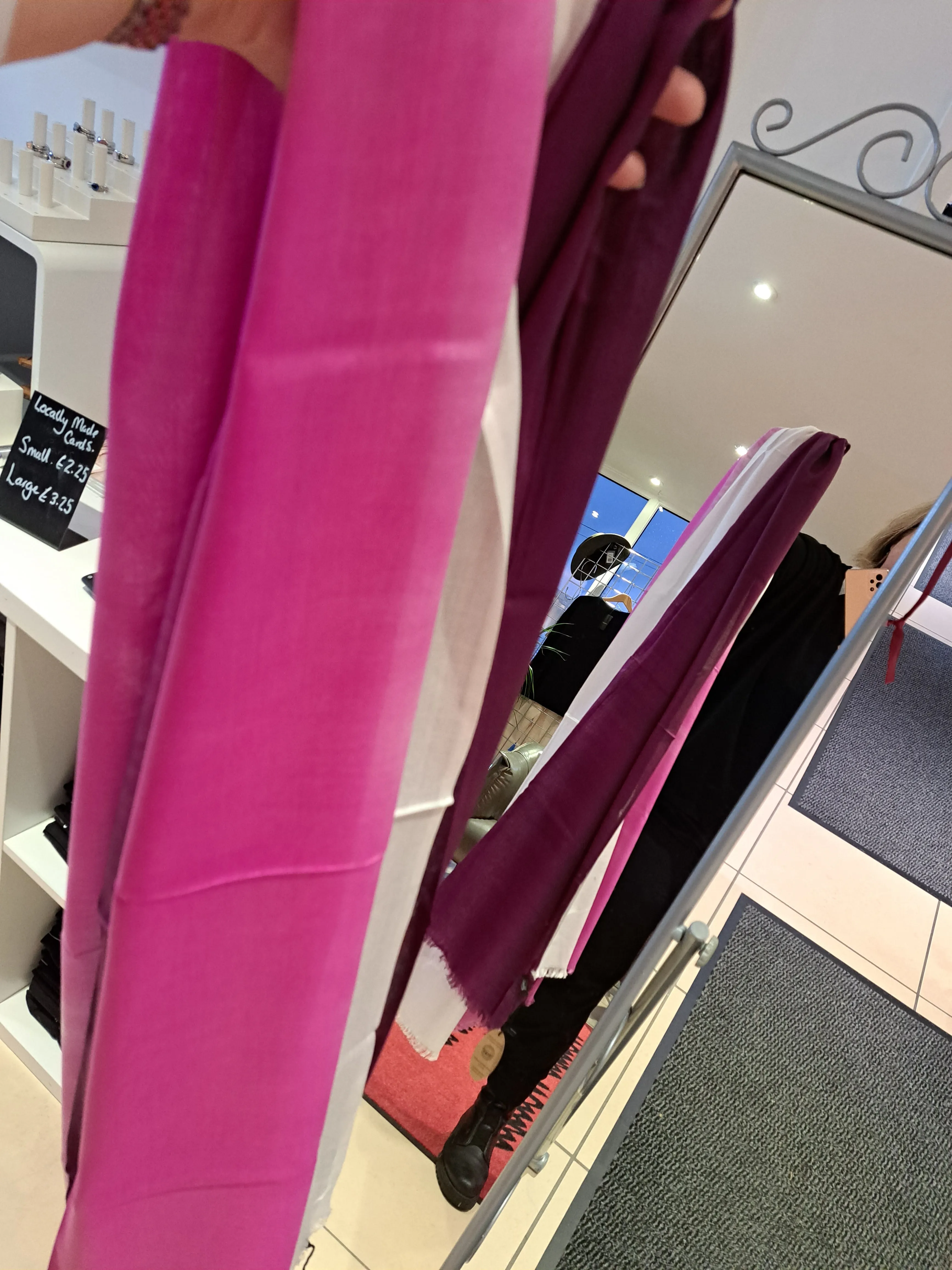 silky multi tonal scarf pinks