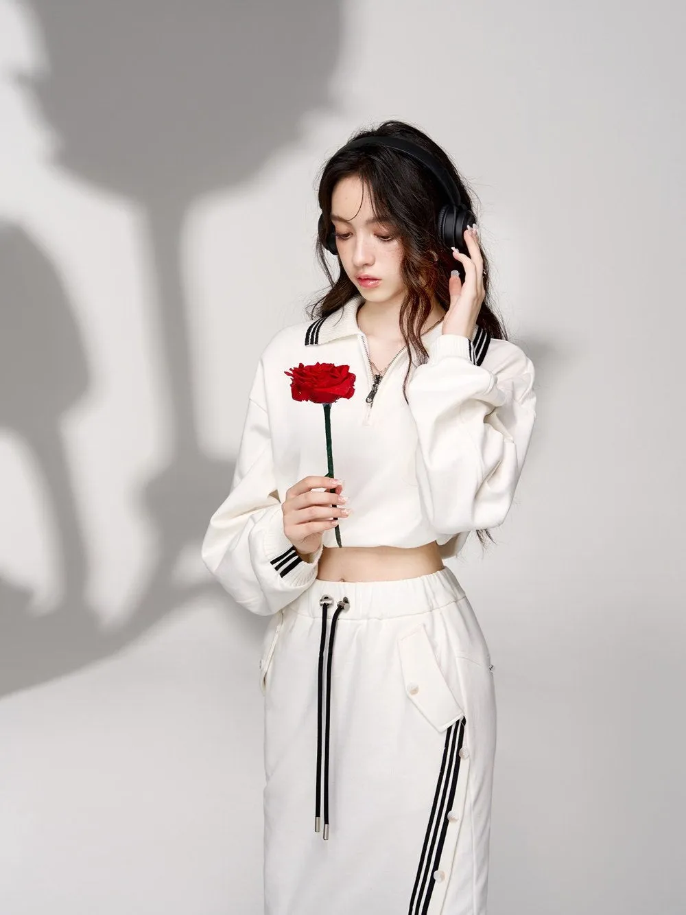 Sporty Casual Relax Pullover&Skirt