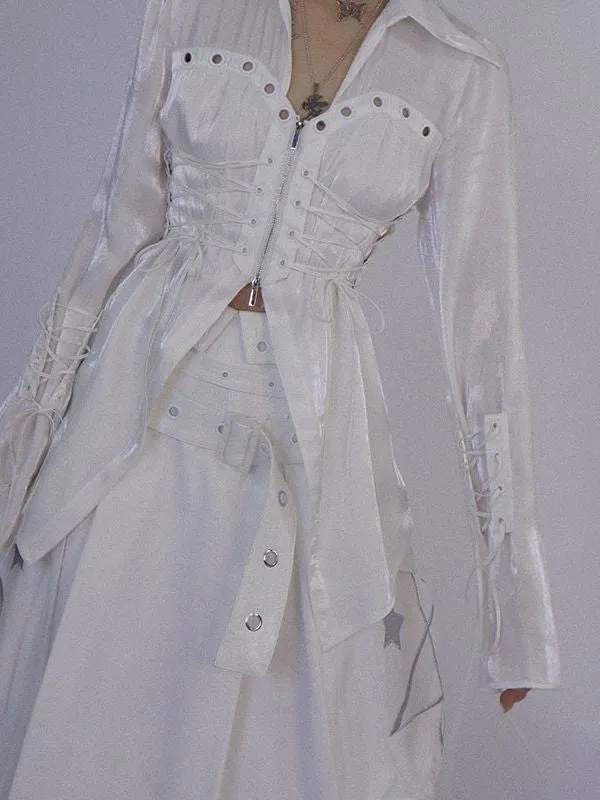 Star Casual Flare Big-Pocket Skirt