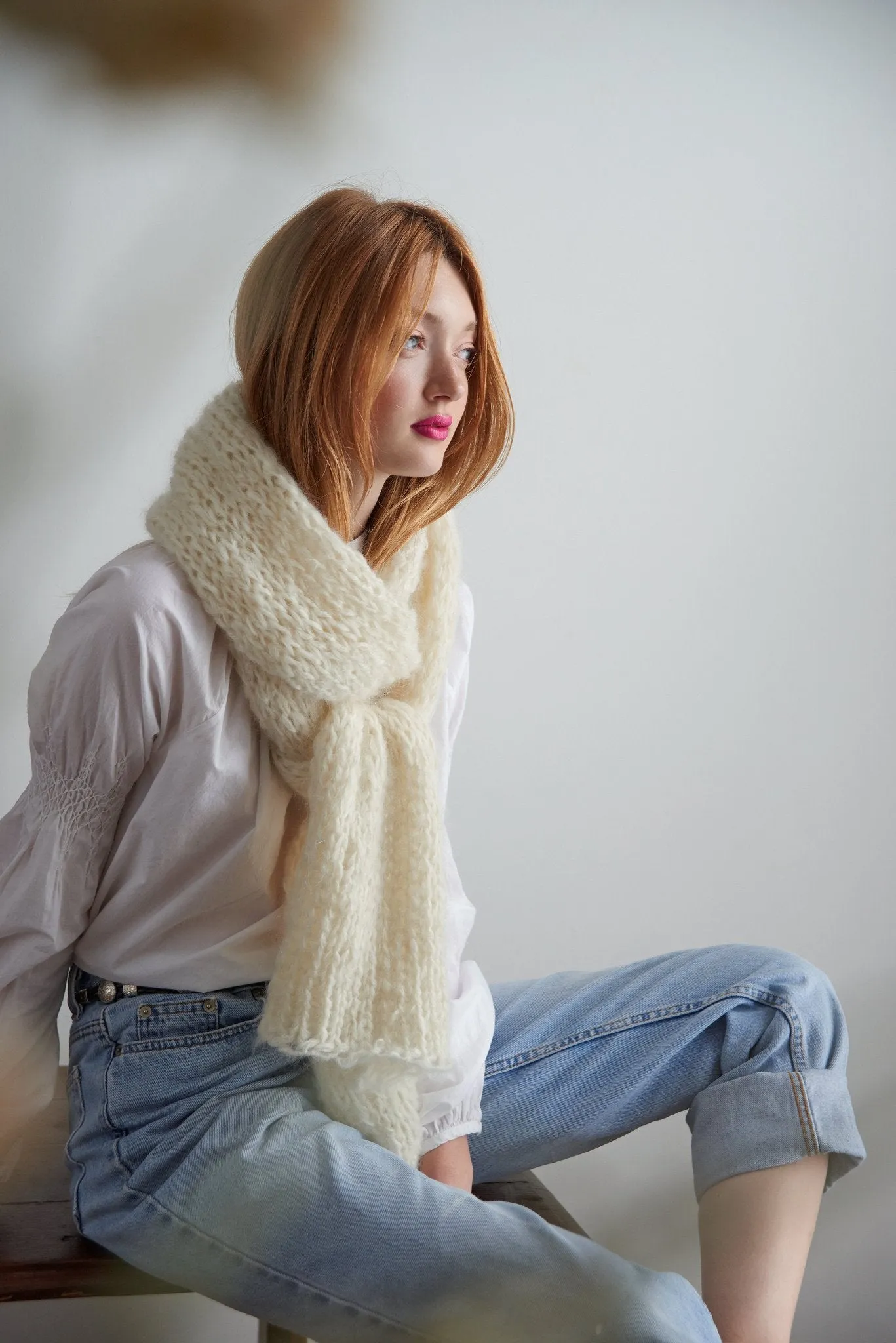 Stockinette Scarf - PATTERN - Mohair So Soft