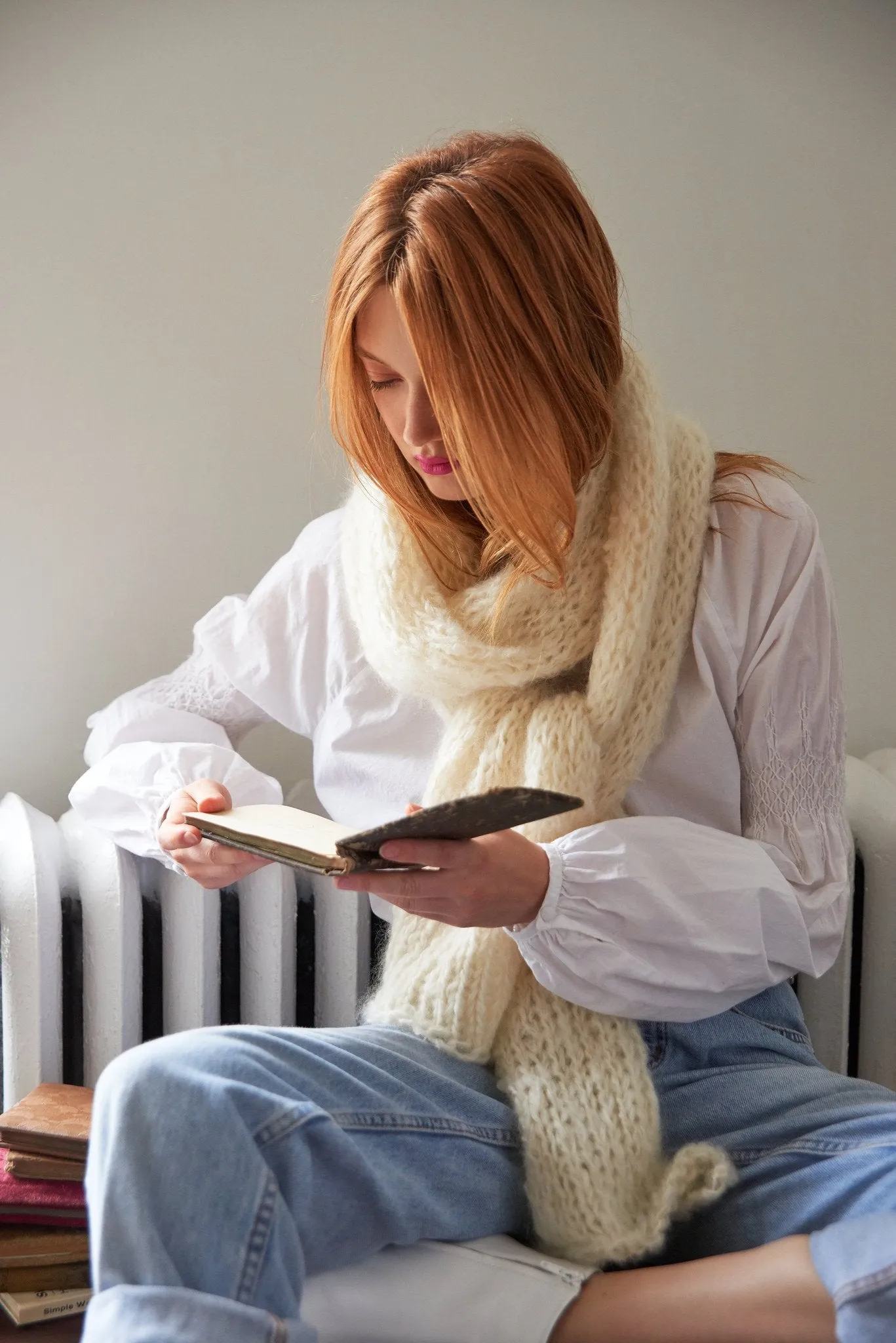Stockinette Scarf - PATTERN - Mohair So Soft