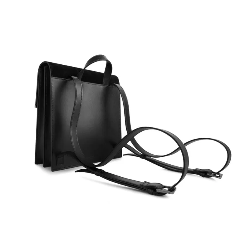 Stylish Ladies Small Black Leather Backpack Bag Purse Fashion Backpacks for Women