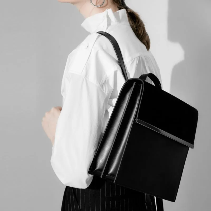 Stylish Ladies Small Black Leather Backpack Bag Purse Fashion Backpacks for Women