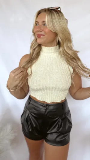 The Cleo Faux Leather Shorts