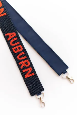 Tiger Town Beaded Purse Strap, Orange Blue