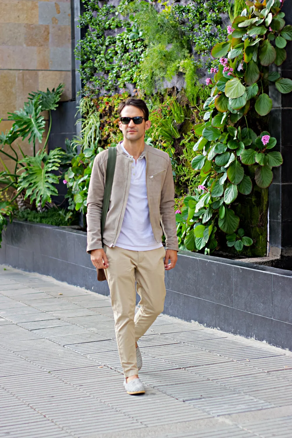 TOSCANA Leather Jacket Lightweight Calf Suede in Taupe color