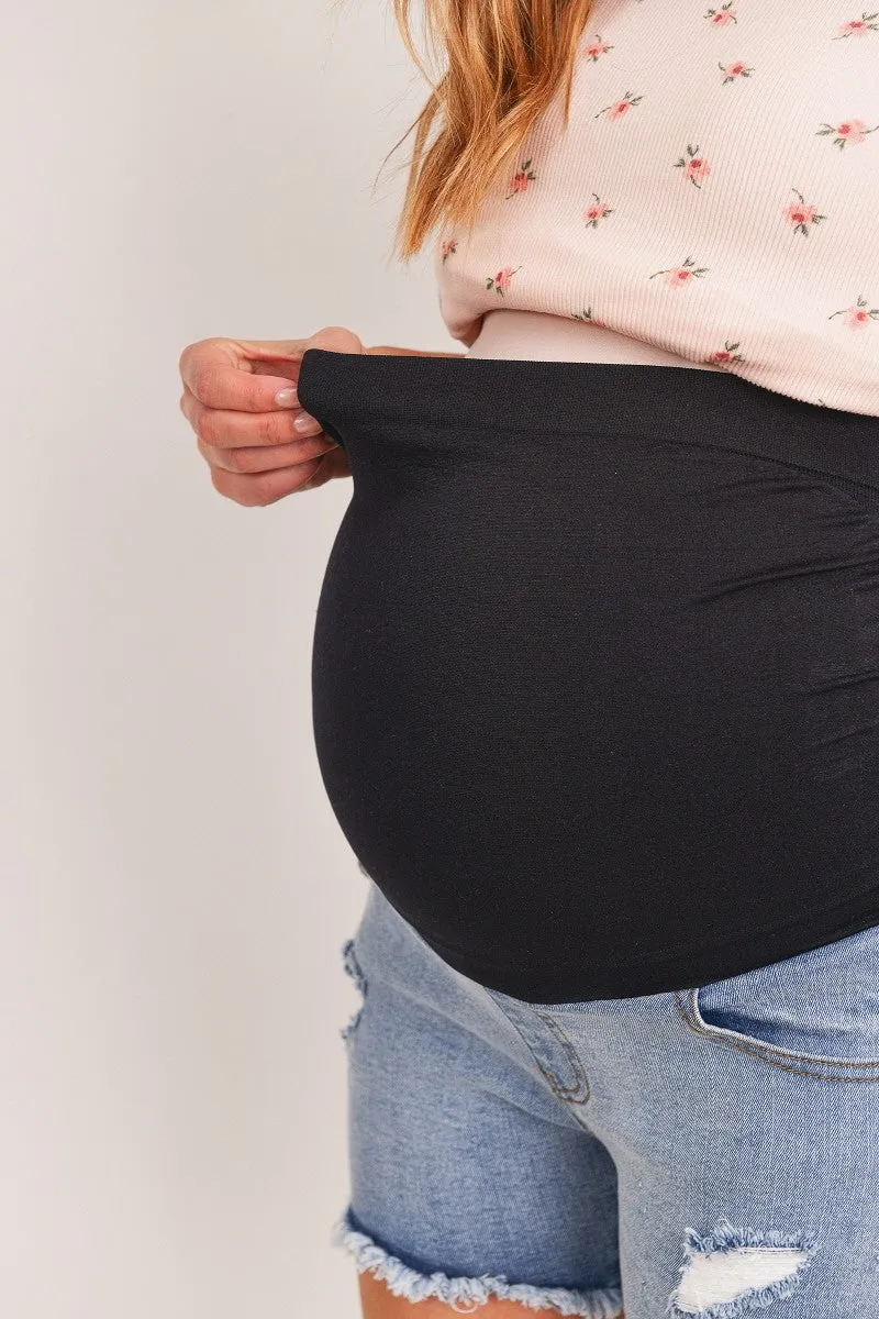 Trendy Maternity Shorts in Denim