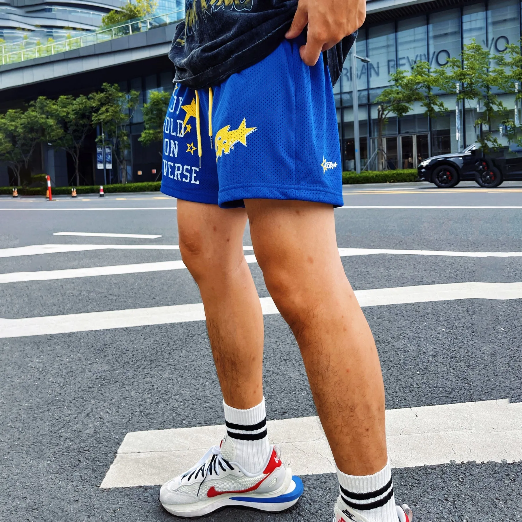 Trendy Personalized Letter Print Track Shorts