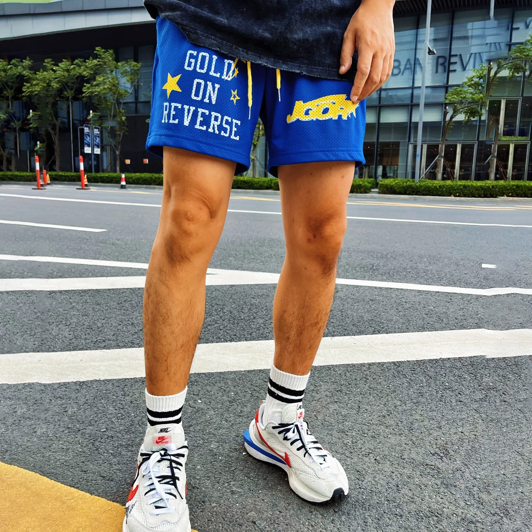 Trendy Personalized Letter Print Track Shorts