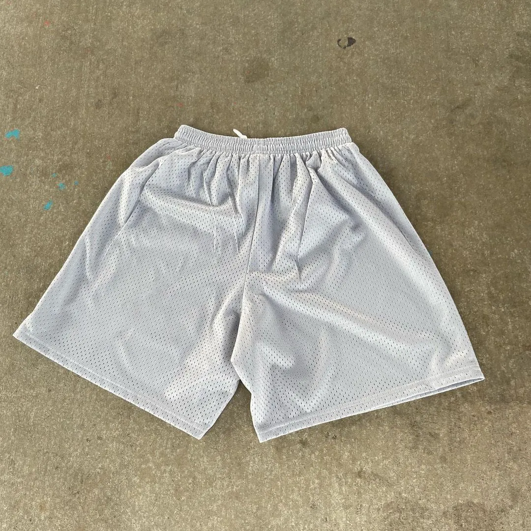 Trendy Print Fashion Hip Hop Mesh Shorts