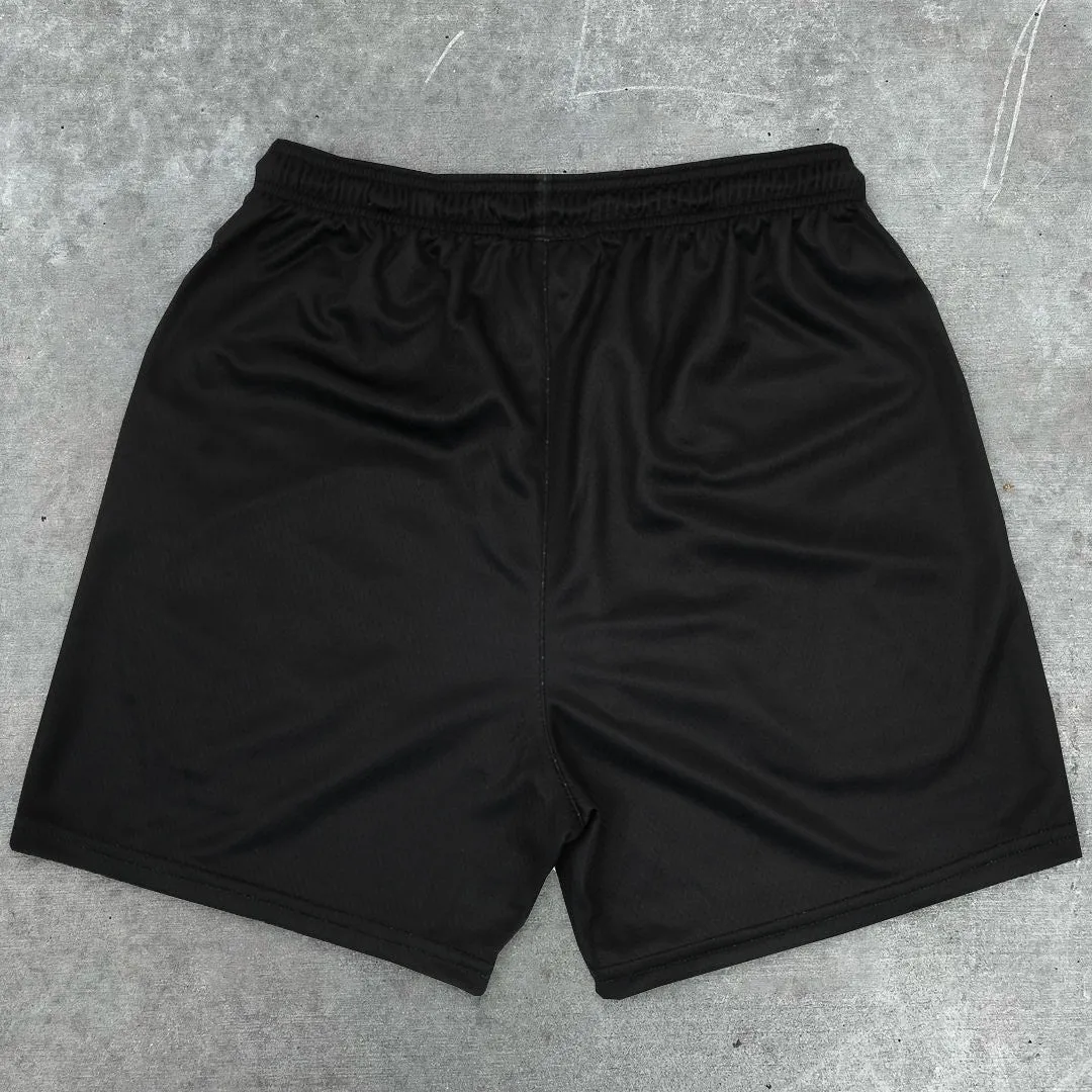 Trendy retro angel print shorts