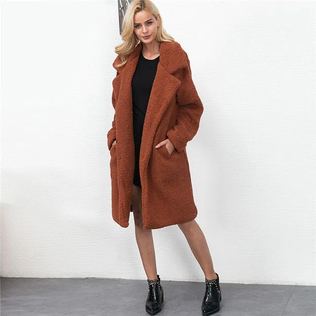 Trendy Winter Shaggy Long Super Warm Coat