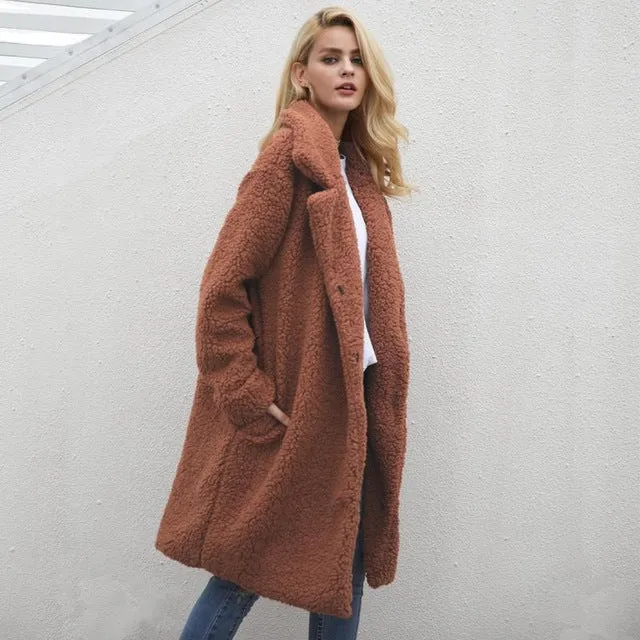 Trendy Winter Shaggy Long Super Warm Coat