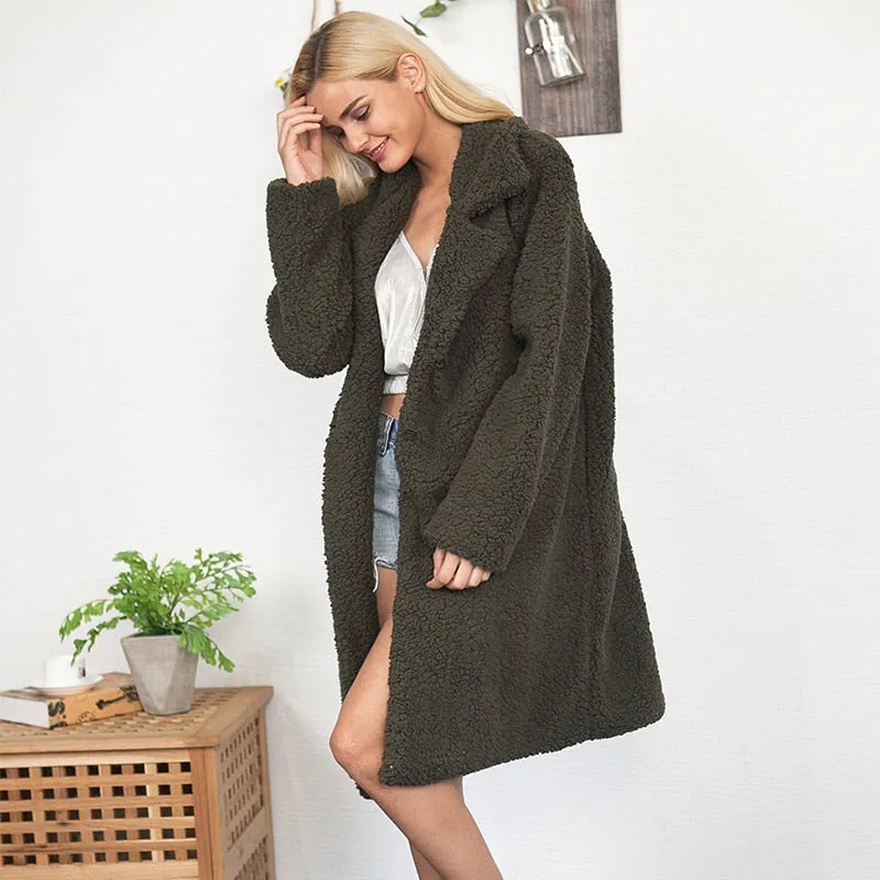 Trendy Winter Shaggy Long Super Warm Coat