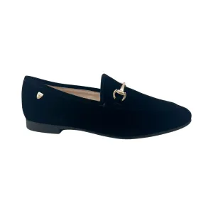 Venettini Black Velvet Classic Chain Loafer