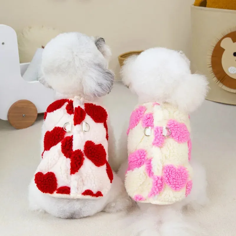Warm Heart Dog Fleece