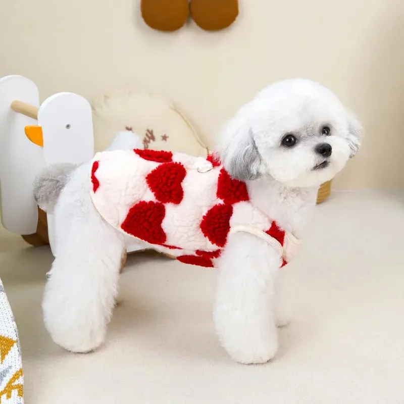 Warm Heart Dog Fleece