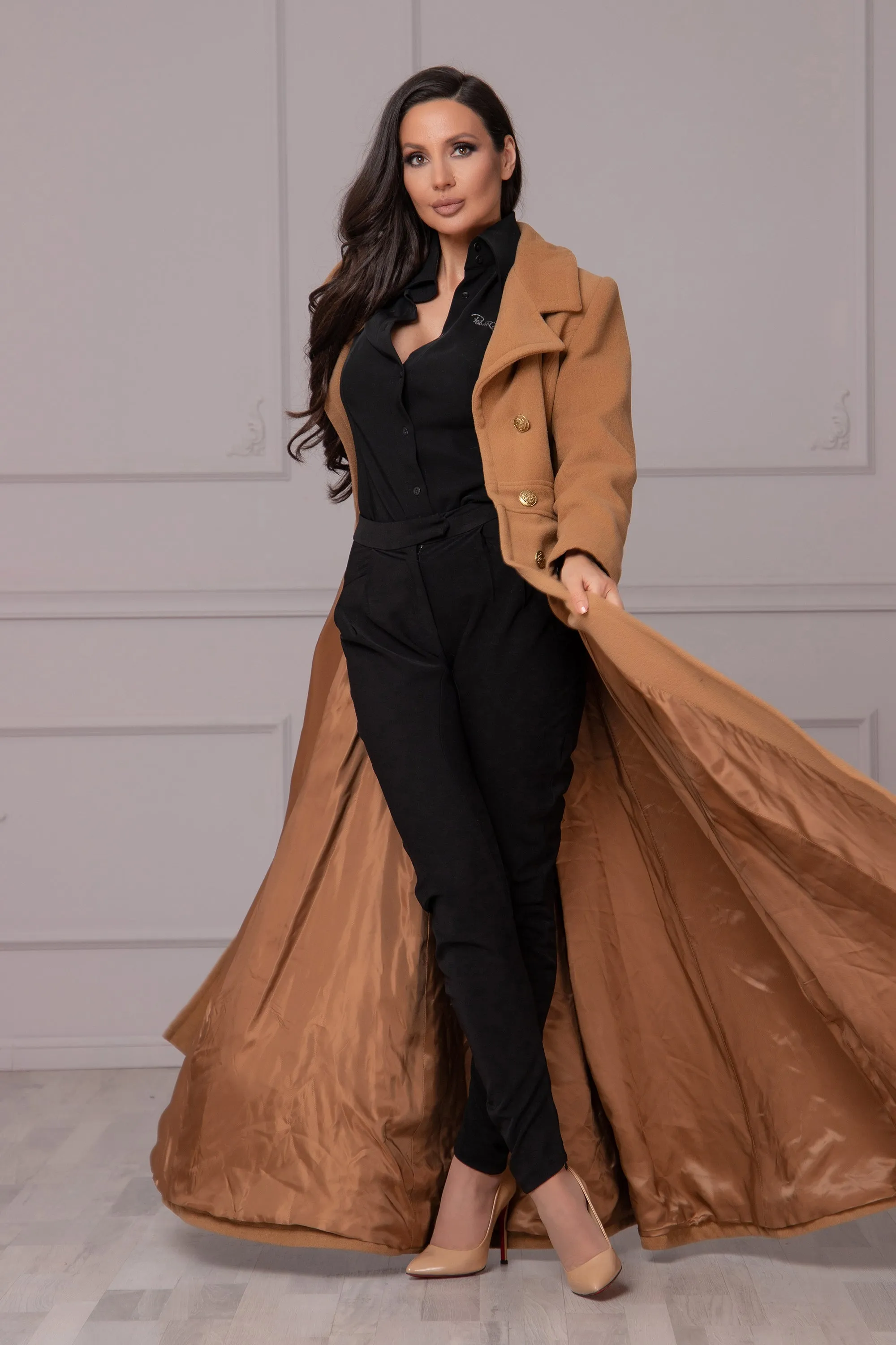 WARM MAXI CAMEL COAT