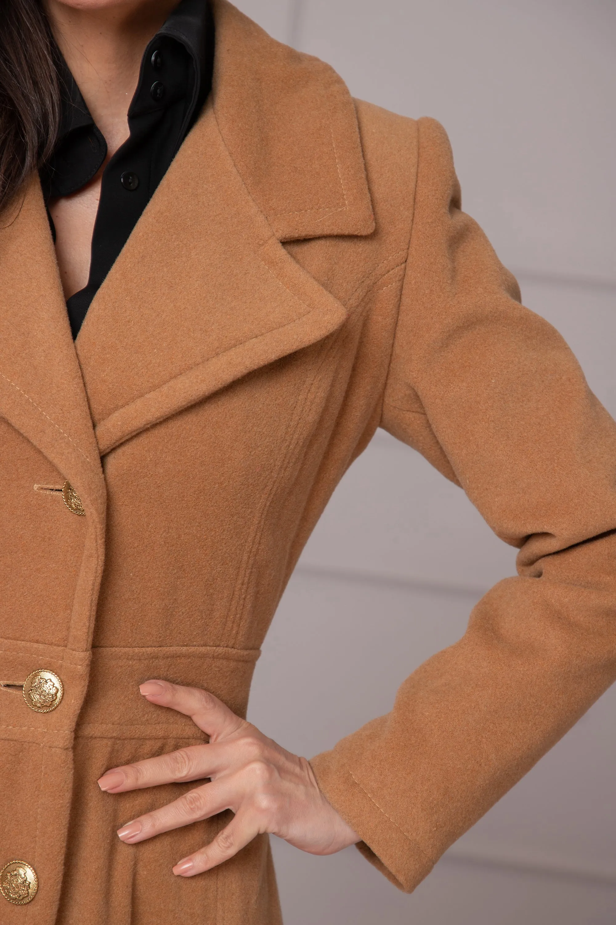 WARM MAXI CAMEL COAT