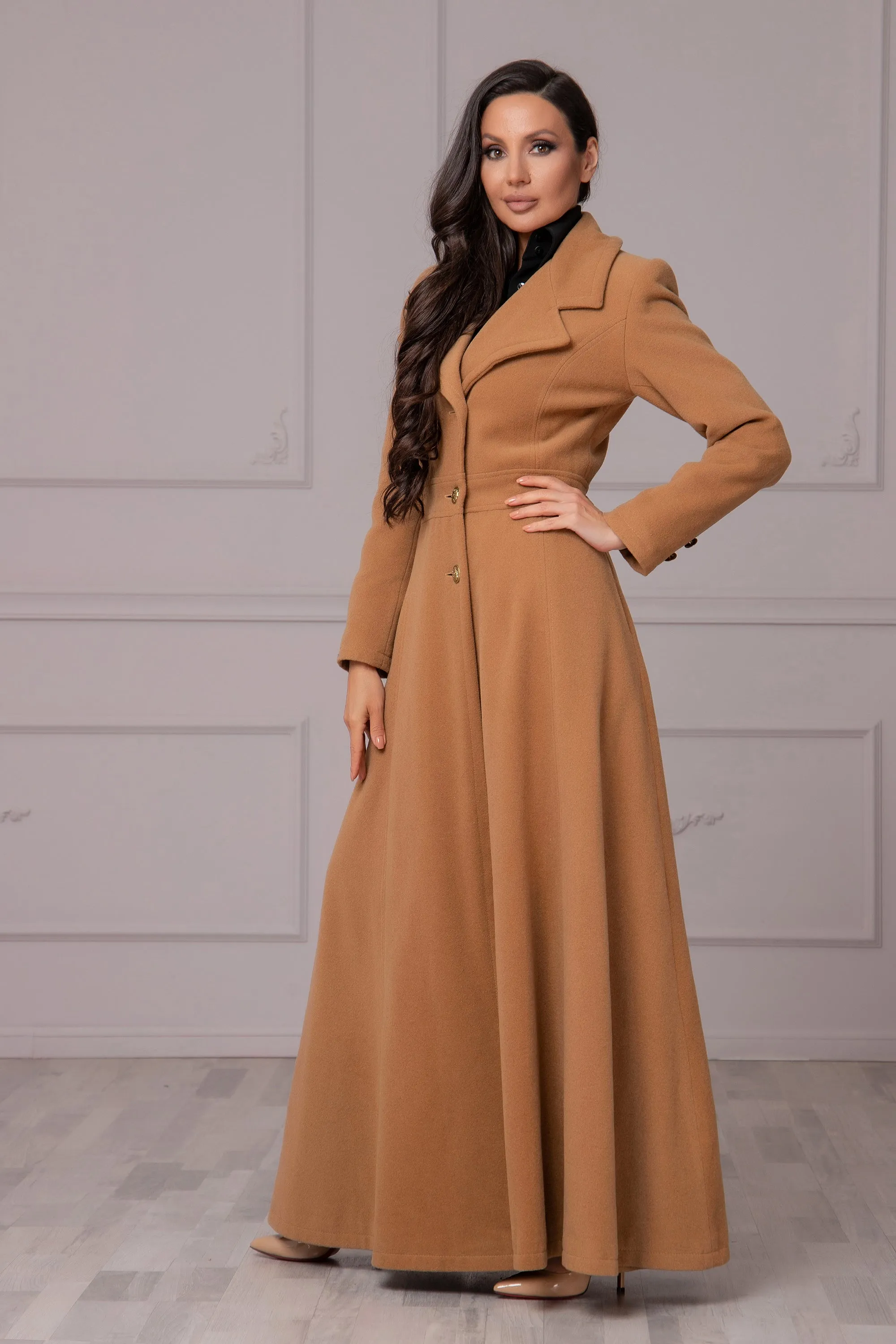 WARM MAXI CAMEL COAT
