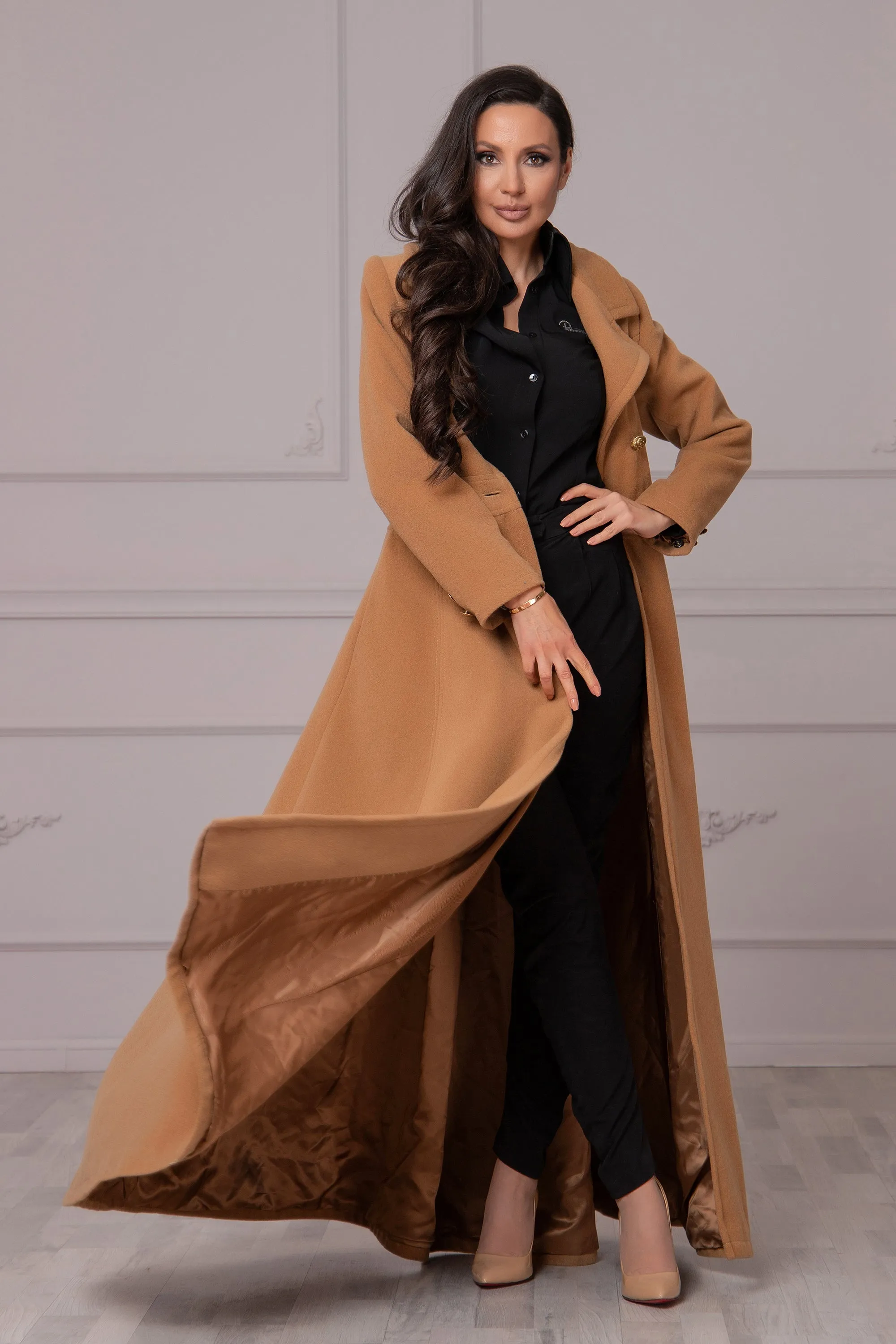 WARM MAXI CAMEL COAT
