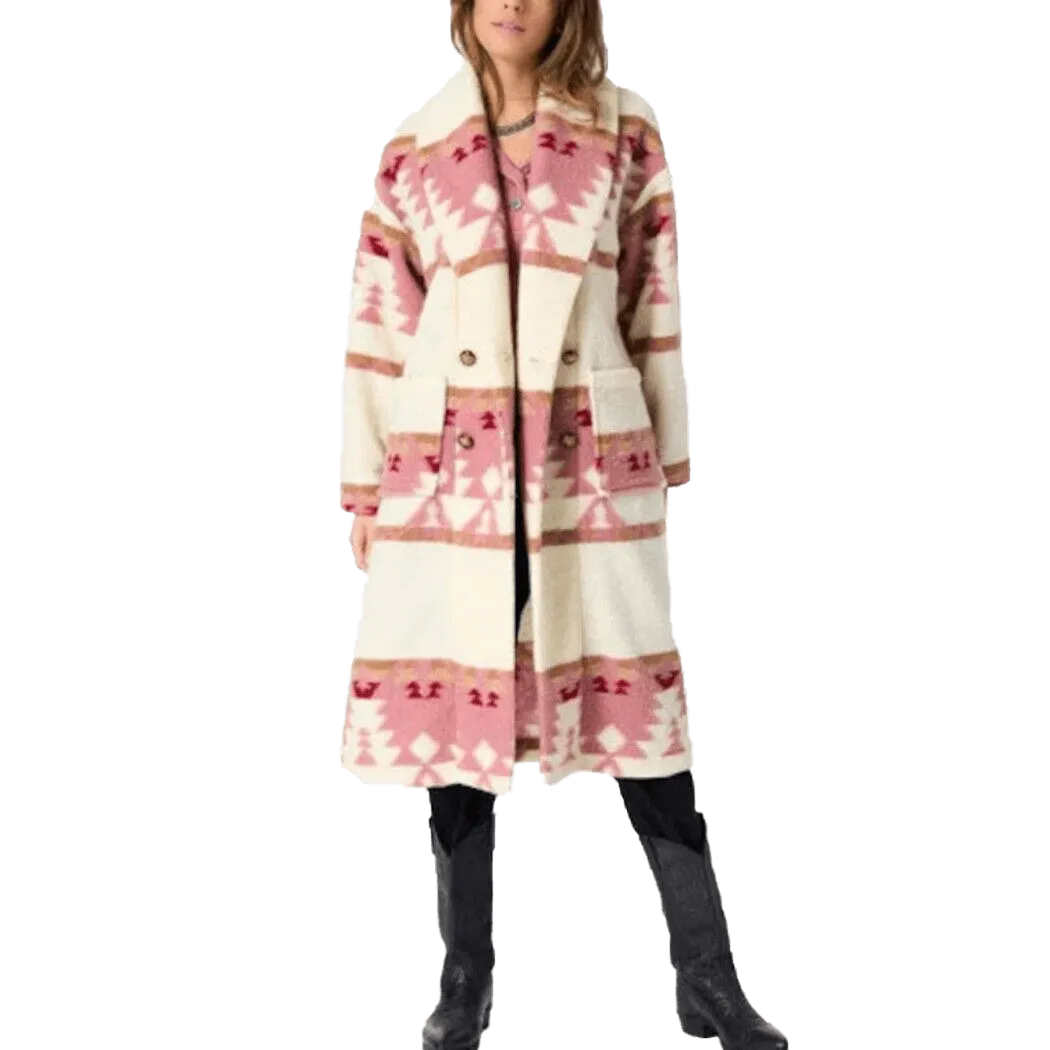 Women Kelly Reilly Yellowstone Beth Dutton Printed Long Coat | Womens Printed Long Coat