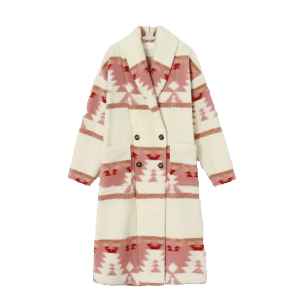Women Kelly Reilly Yellowstone Beth Dutton Printed Long Coat | Womens Printed Long Coat