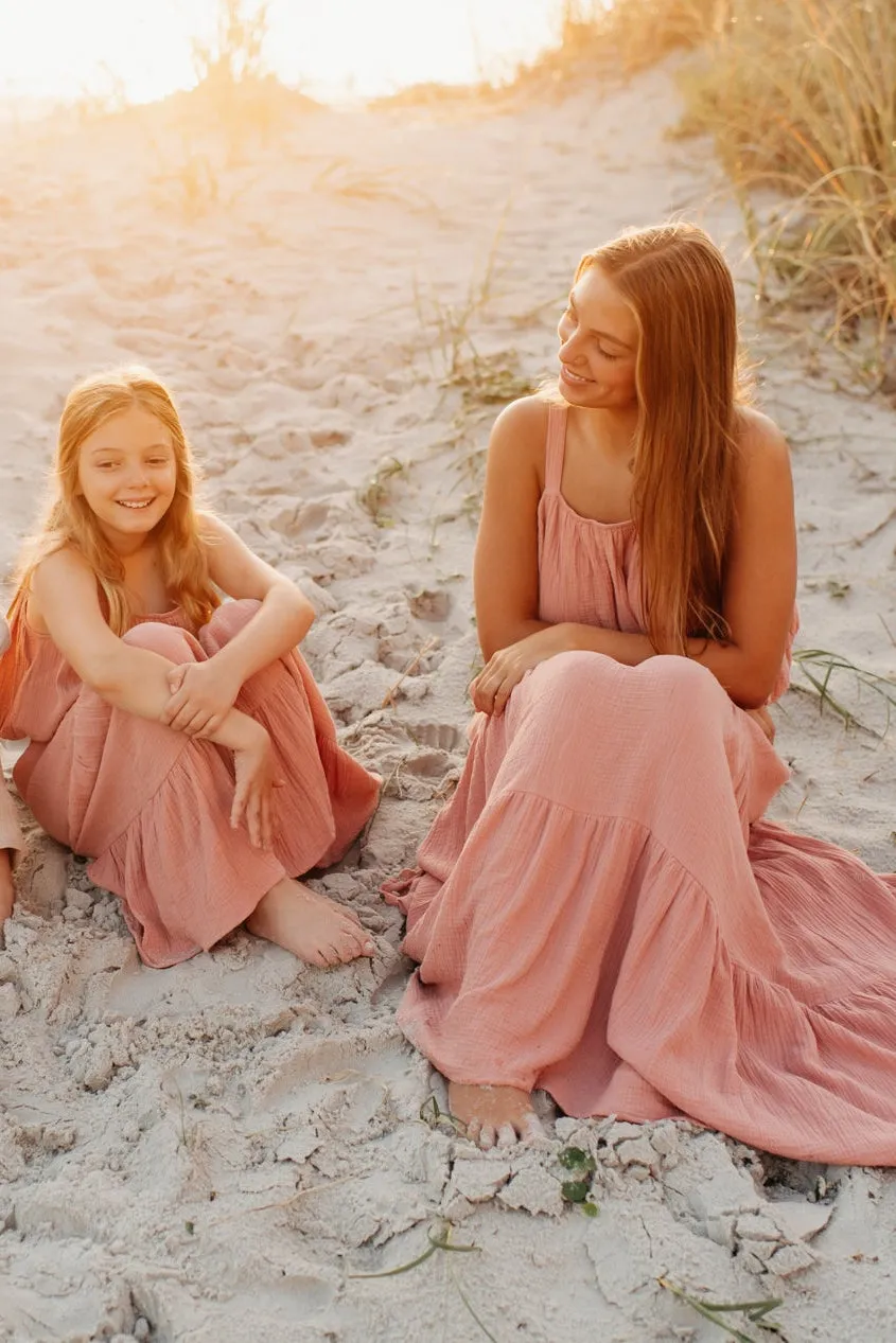 Women's Bella Maxi Skirt (deep coral muslin)