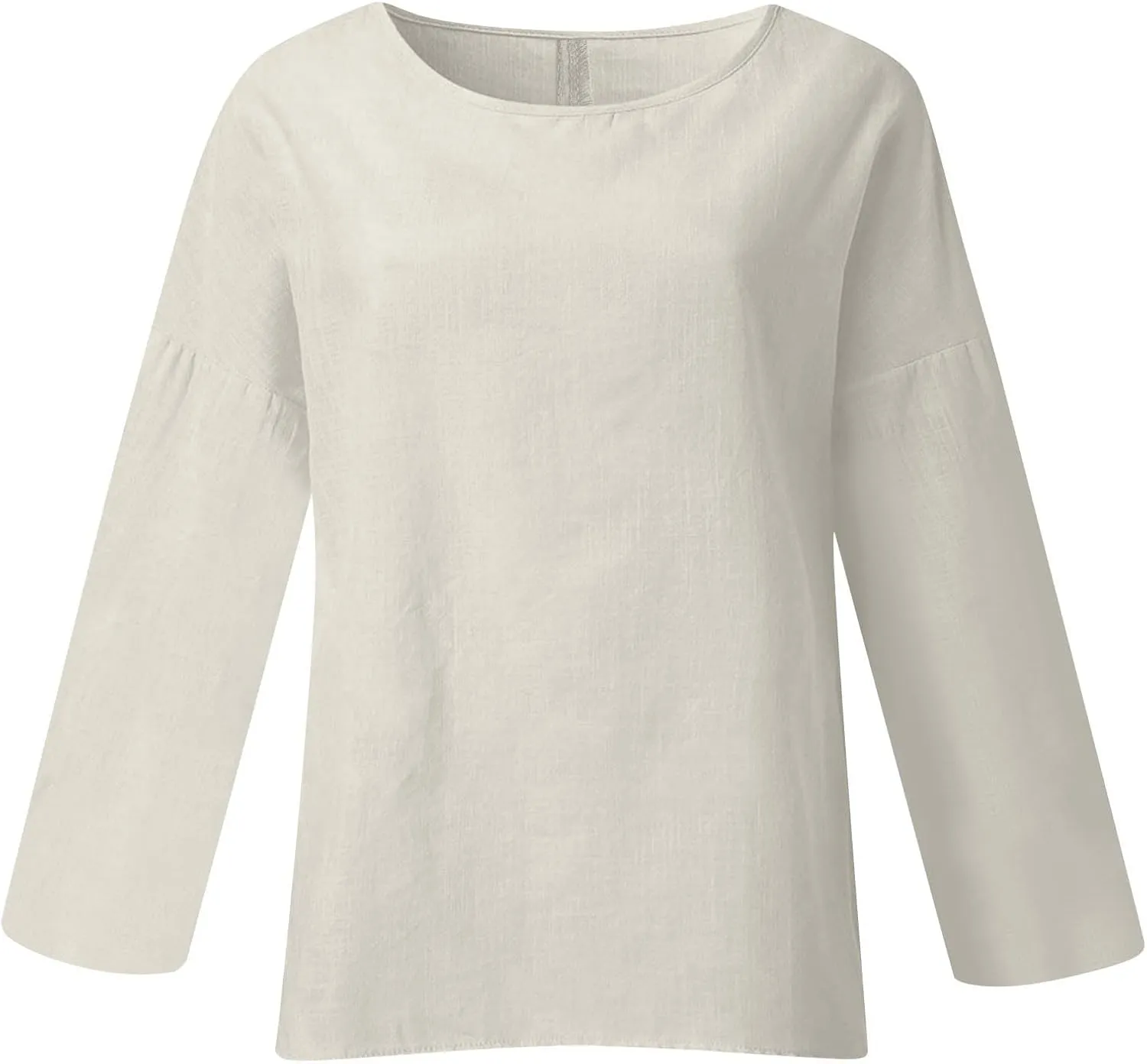 Women's Linen Short Sleeve Top - Breathable Summer Shirt for Women, Soft & Lightweight, Versatile Casual Beach Tee