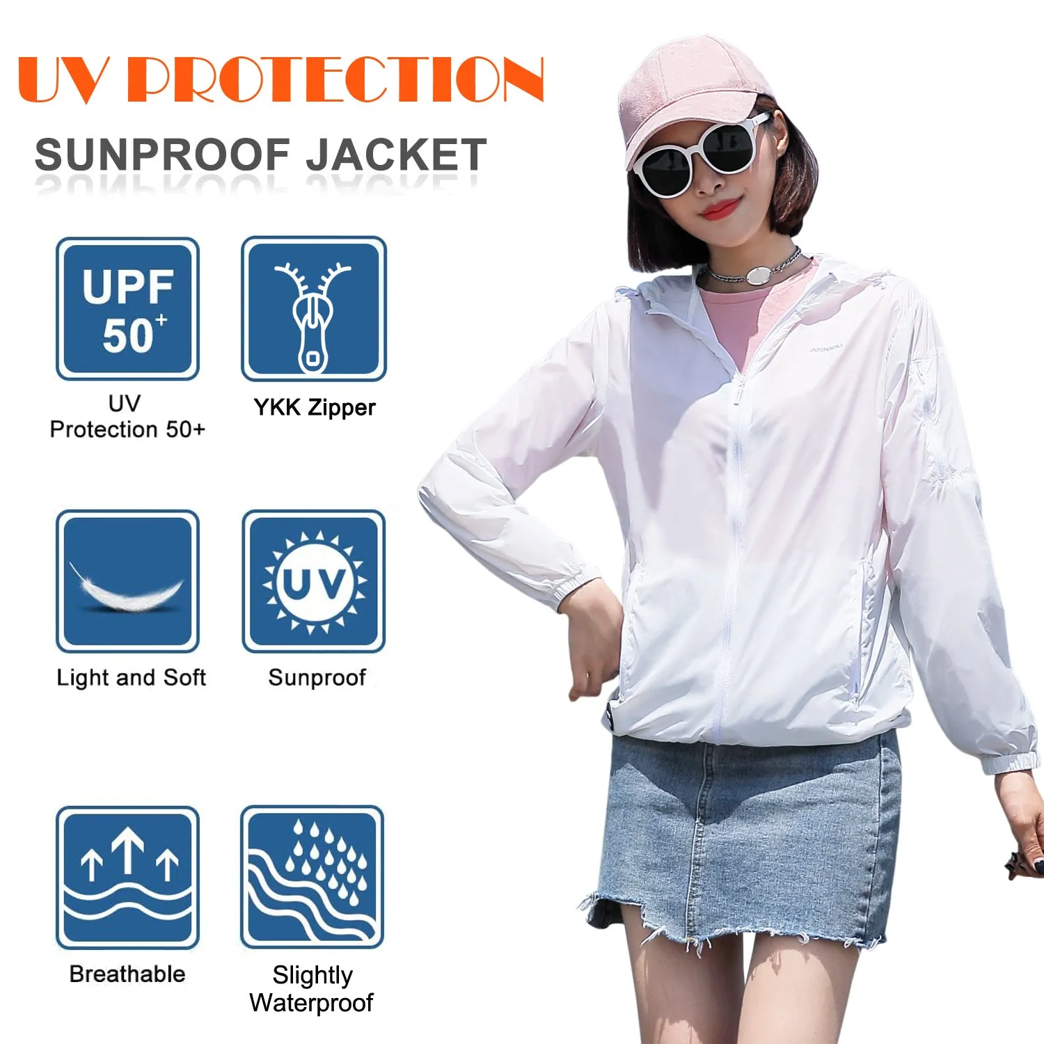 Women's UPF50  Adjustable Lightweight Sun Protection Jacket